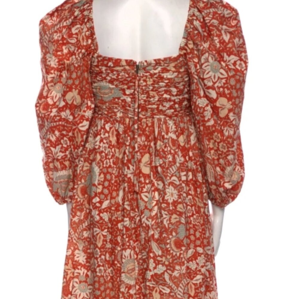 NWOT ULLA JOHNSON Alessa Midi Dress in Orange Blossom M $590 - Picture 7 of 8